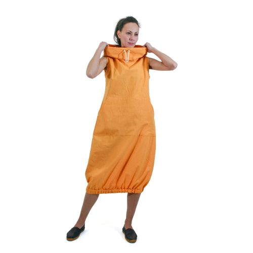 Orange Padme ruha - ujjatlan trikó ruha